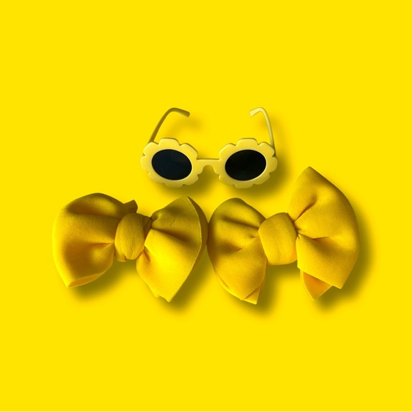 Girl’s Lemon 🍋 Yellow hair band and  ☀️ sunglasses - Picture 2 of 8